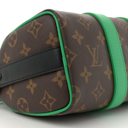 Louis Vuitton Monogram Macassar Keepall Bandouliere 25 Minty Green 8 of 9
