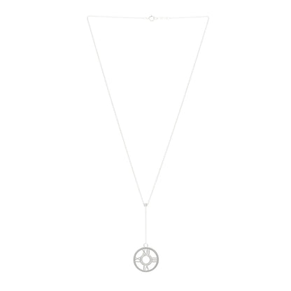 Tiffany 18K White Gold Diamond Atlas Lariat Pendant Necklace 3 of 6