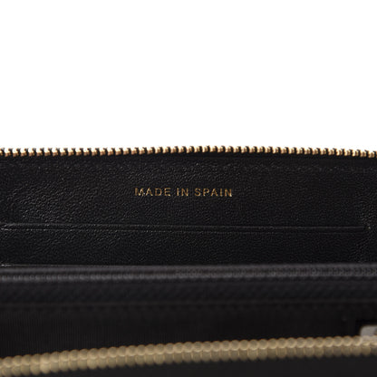 Chanel Sheepskin Quilted Mademoiselle Vintage Zip Around Wallet Black 7 of 8