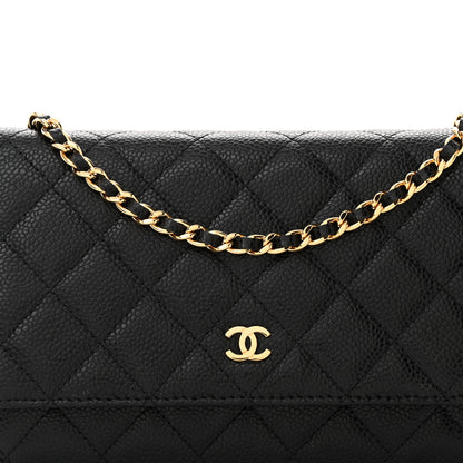 Chanel Caviar Quilted Wallet on Chain WOC Black 9 of 12