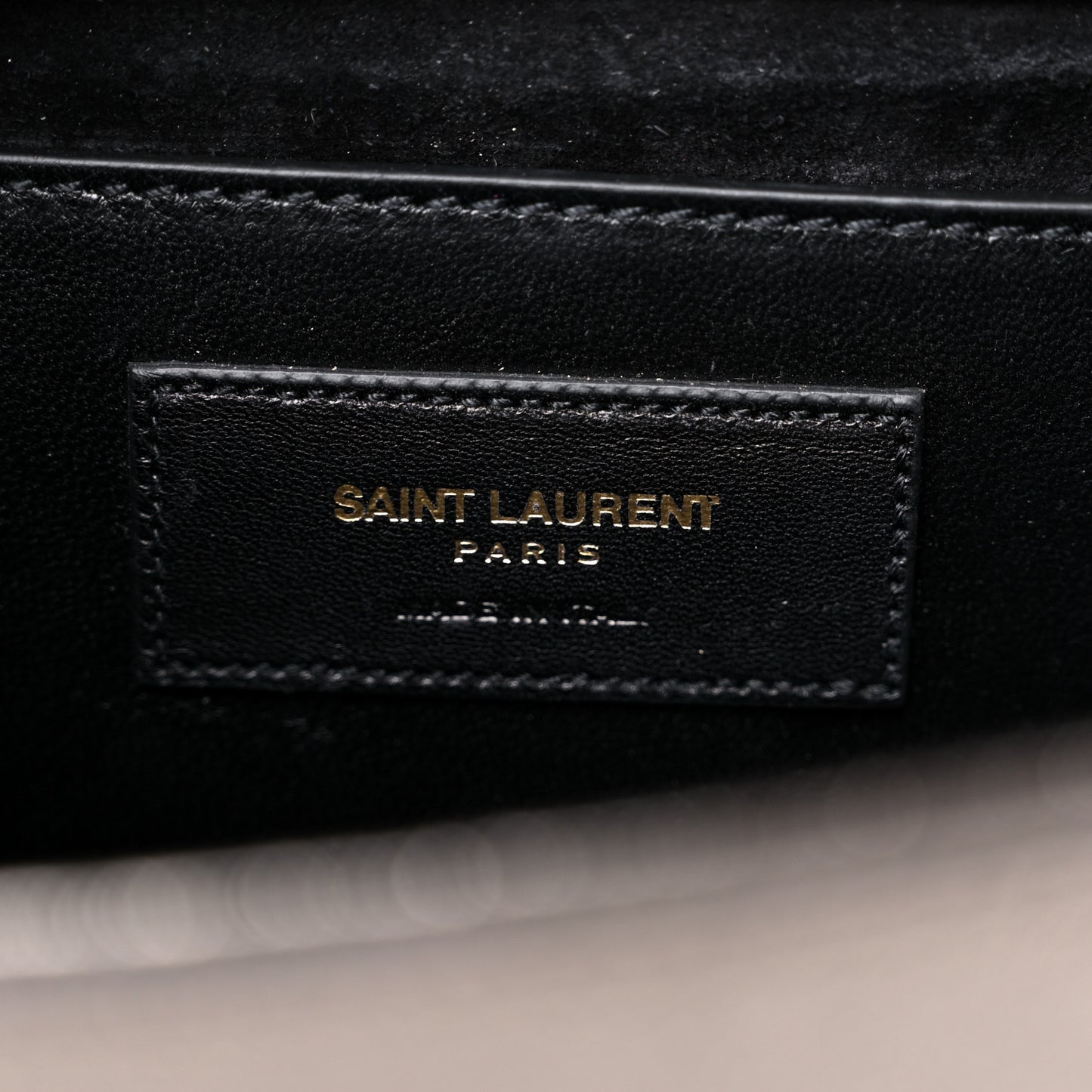 Metallic Grain De Poudre Medium Classic Monogram Kate Satchel Grey