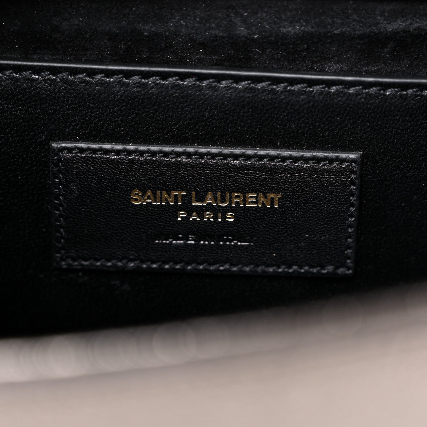Saint Laurent Metallic Grain De Poudre Medium Classic Monogram Kate Satchel Grey 6 of 10