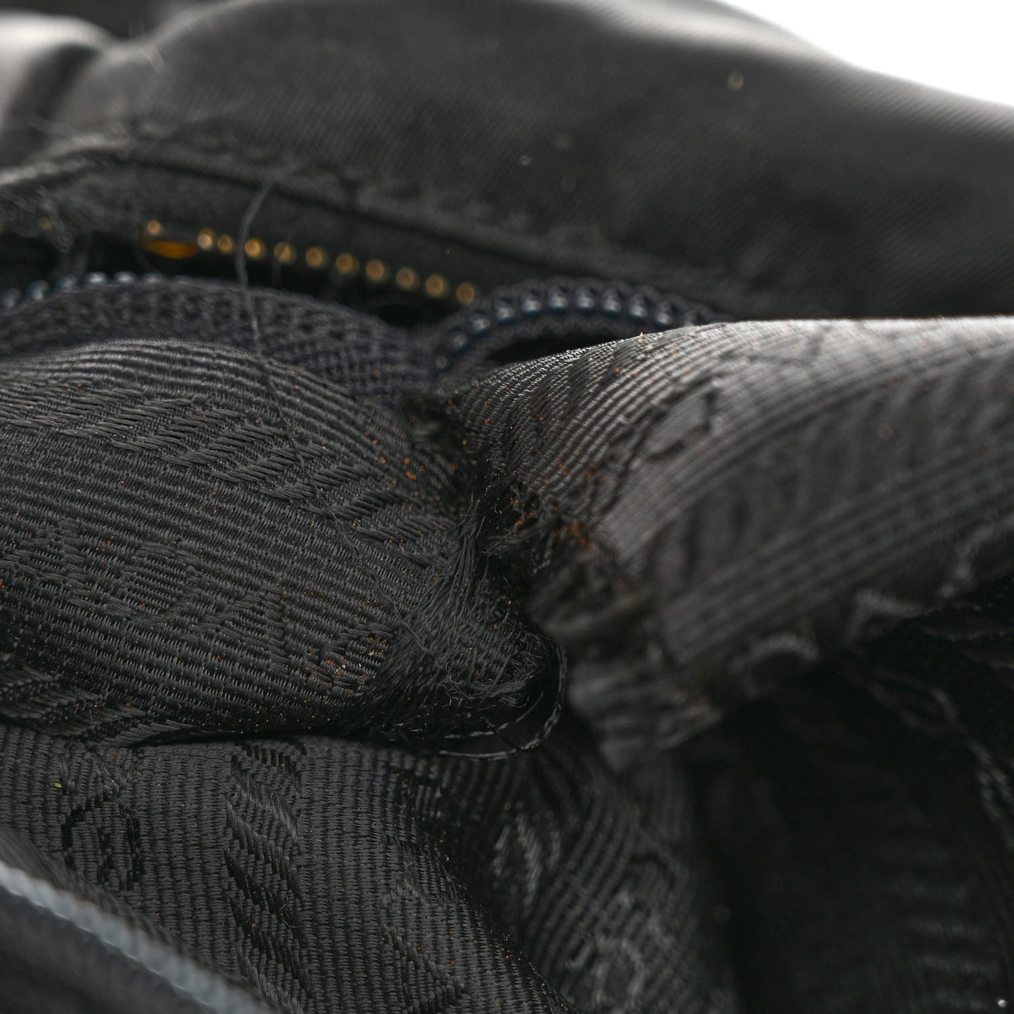 Tessuto Nylon Chain Shoulder Bag Black