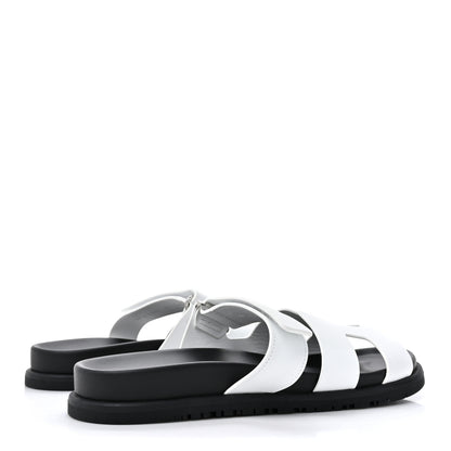 Hermes Calfskin Womens Chypre Sandals 40.5 White 4 of 9