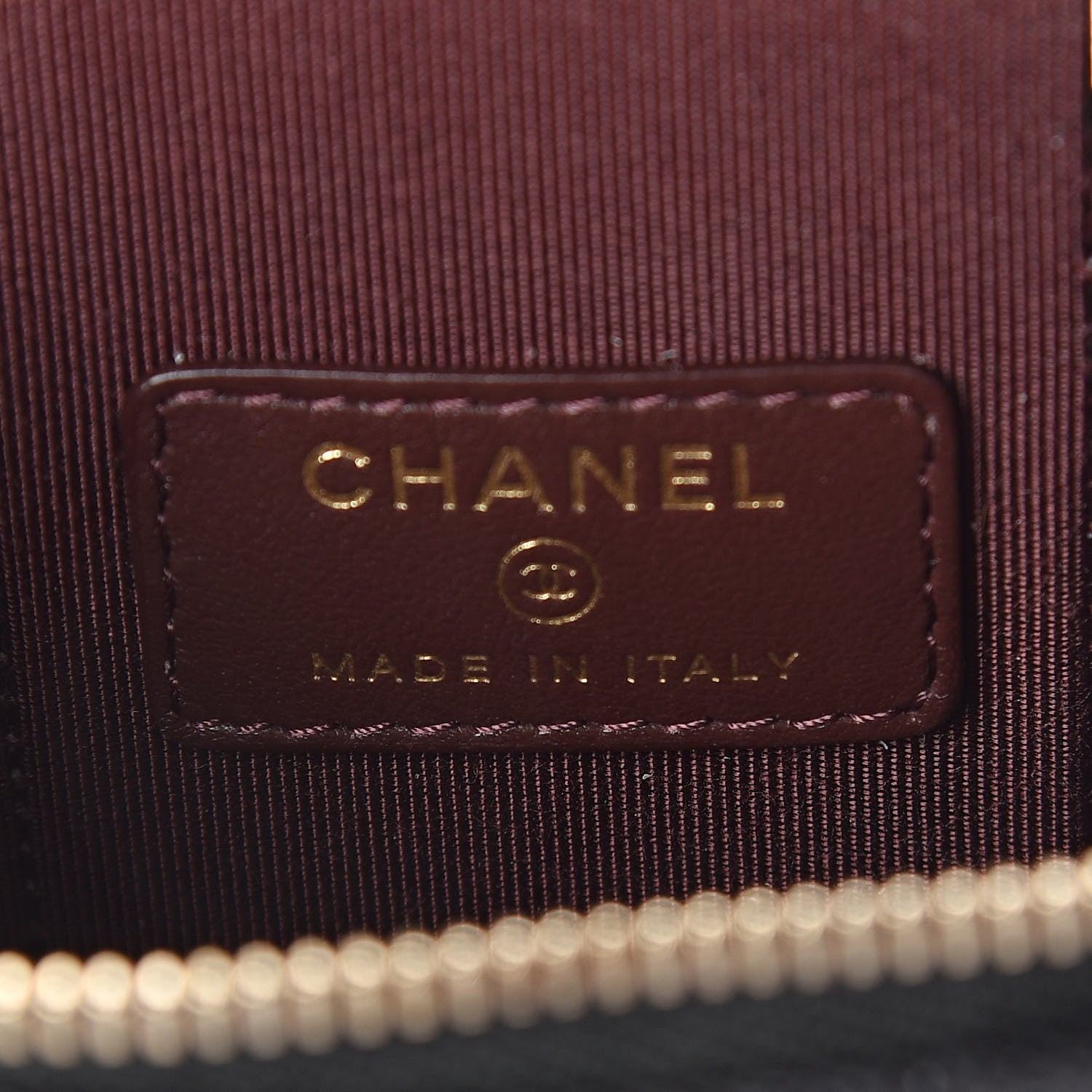 Chanel Caviar Quilted Small Vertical Coco Beauty Vanity Case With Chain Black 6 of 10