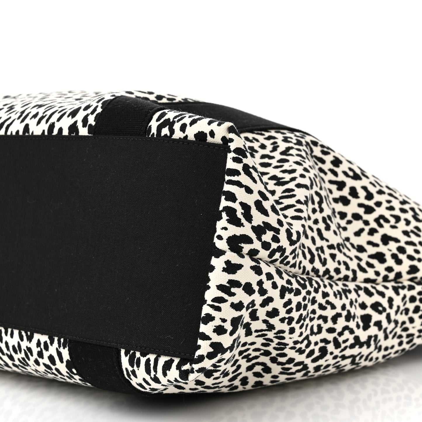 Canvas Leopard Olona Tote Black White
