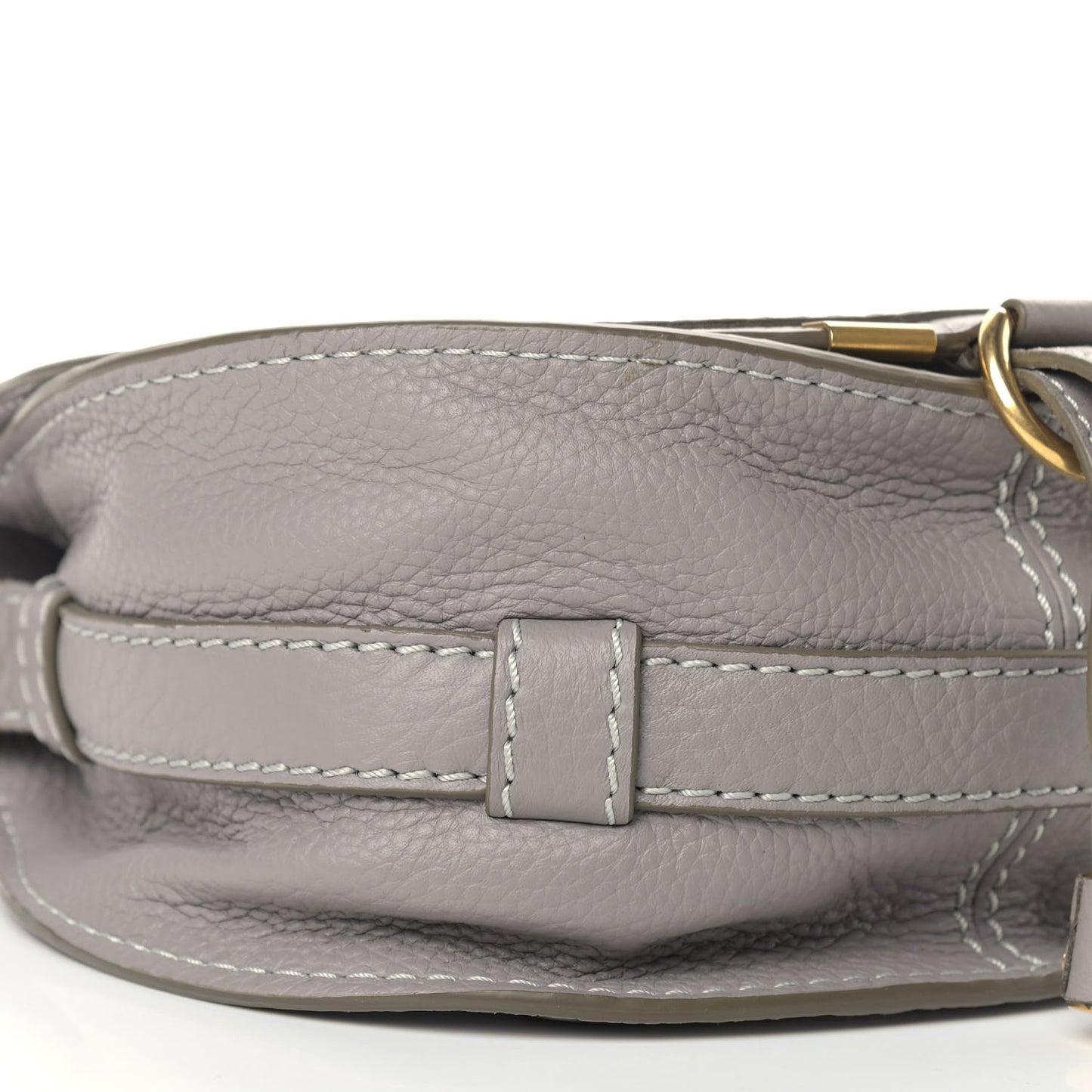 Calfskin Mini Marcie Round Crossbody Bag Cashmere Grey