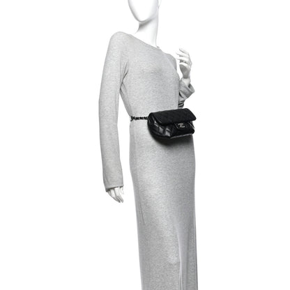 Chanel Calfskin Quilted CC Uniform Flap Belt Bag Black 2 of 11