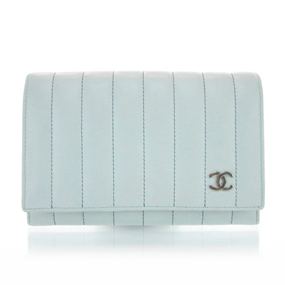 Chanel Lambskin Mademoiselle Flap Wallet Blue 1 of 7