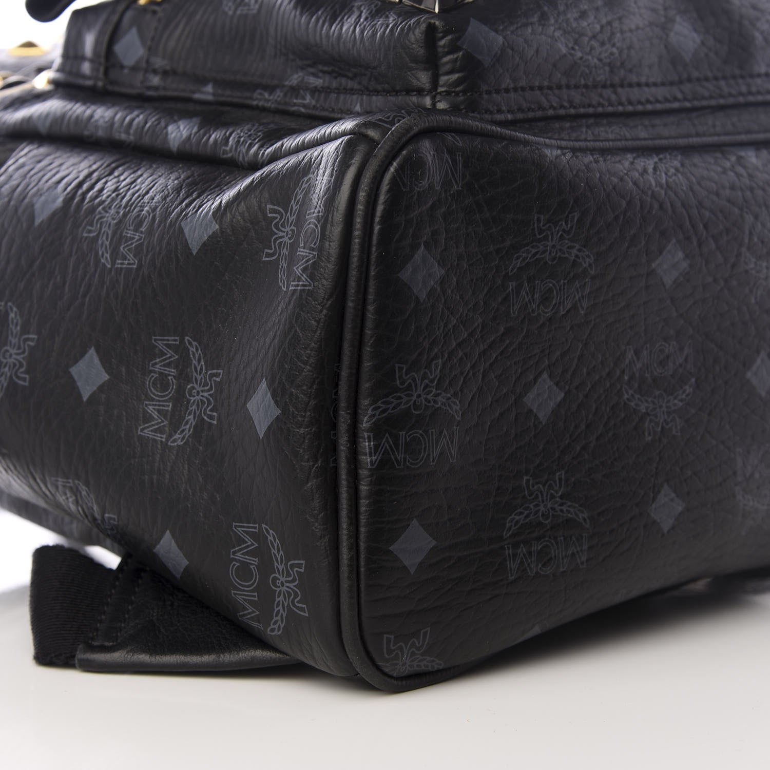 MCM Visetos Studded Small Stark M Backpack Black 5 of 9