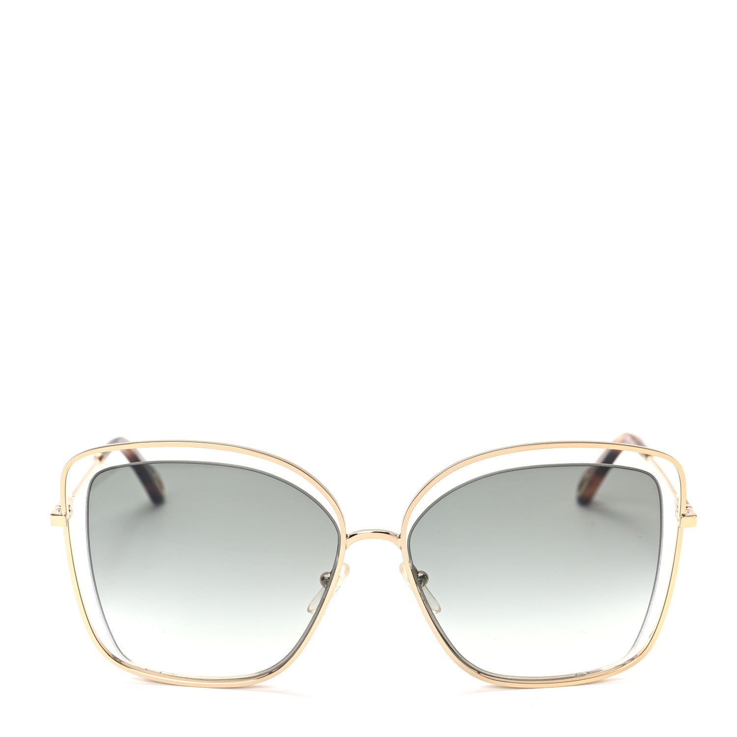Chloe Poppy Cutout Square Sunglasses CE133S Gold Brown 2 of 6