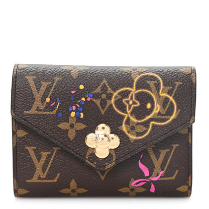 Louis Vuitton Monogram 2025 Christmas Animation Victorine Wallet Frozen Orchid 1 of 6