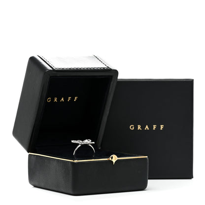 Graff 18K White Gold Diamond Butterfly Silhouette Ring 53 6.5 5 of 5