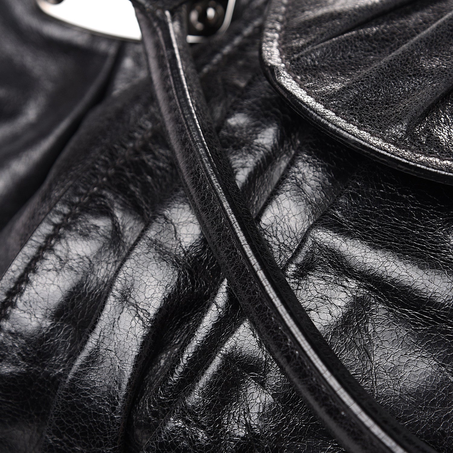 Miu Miu Vitello Lux Gathered Hobo Black 11 of 14