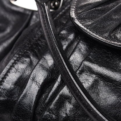 Miu Miu Vitello Lux Gathered Hobo Black 11 of 14