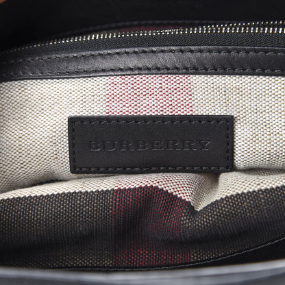 Burberry Canvas Mega Check Medium Susanna Hobo Black 5 of 16