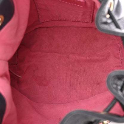 Chanel Lambskin Calfskin Quilted Mini Strass Mania Drawstring Bucket Bag Black 5 of 13