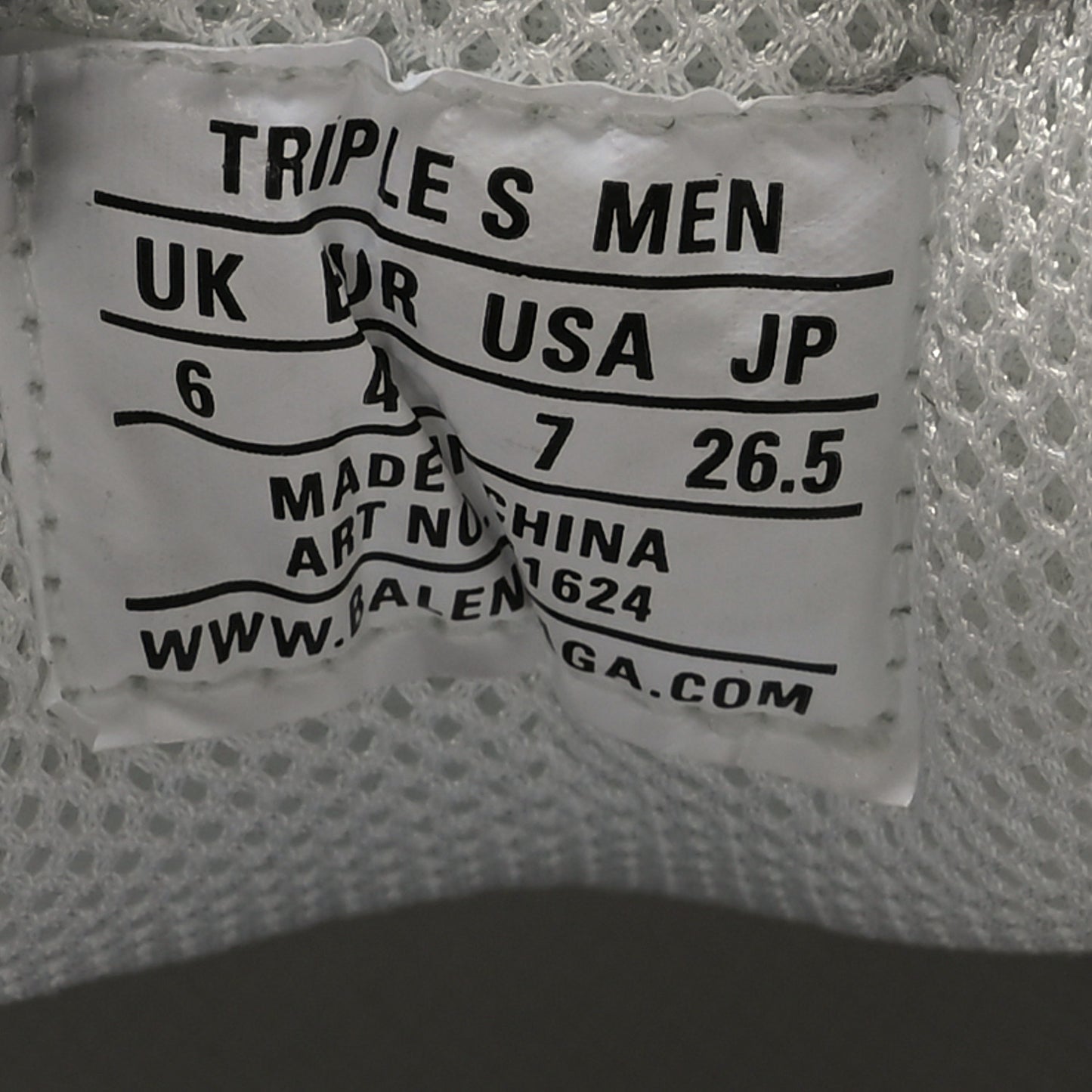 Fabric Mesh Clear Sole Womens Triple S Sneakers 40 White