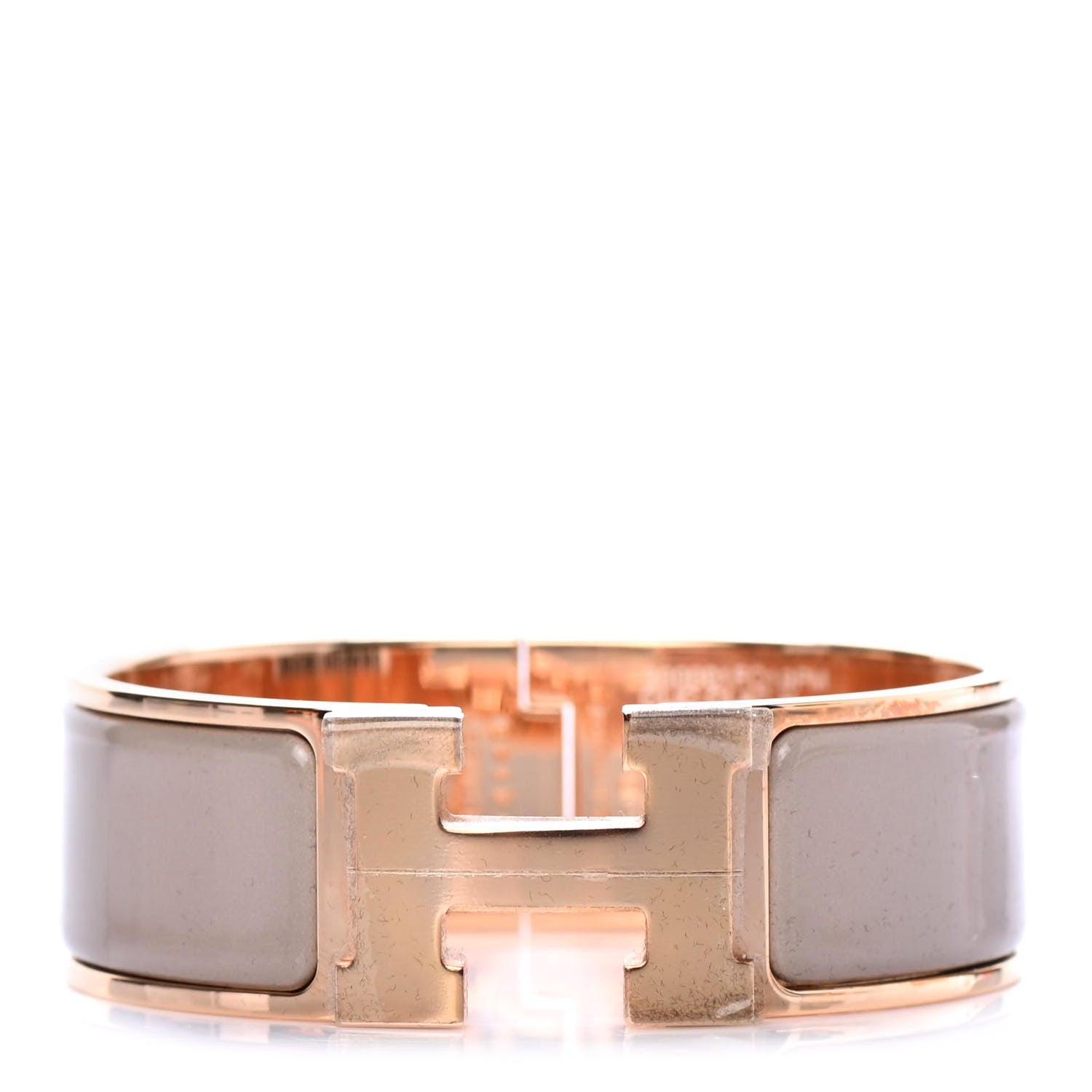 Hermes Enamel Wide Clic Clac H Bracelet PM Marron Glace 1 of 3