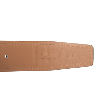 Hermes Ostrich 32mm Constance H Belt Belt 100 Chocolate 3 of 5