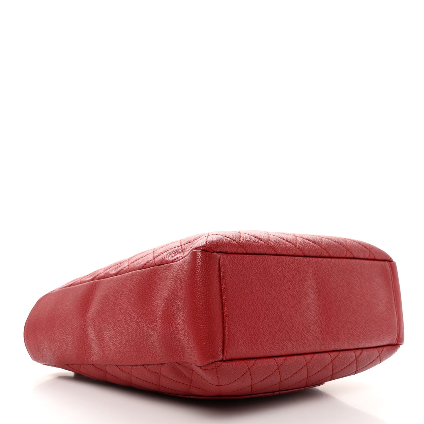 Caviar Quilted Vertical Grand Shopping Tote GST Red