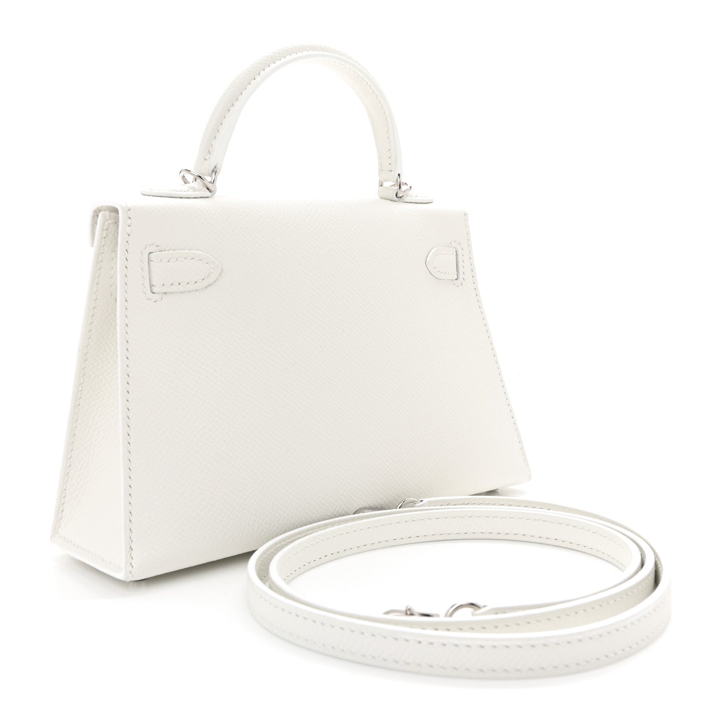 Epsom Mini Kelly Sellier 20 New White