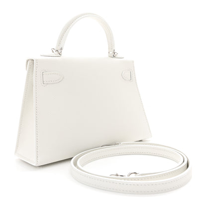 Hermes Epsom Mini Kelly Sellier 20 New White 4 of 19