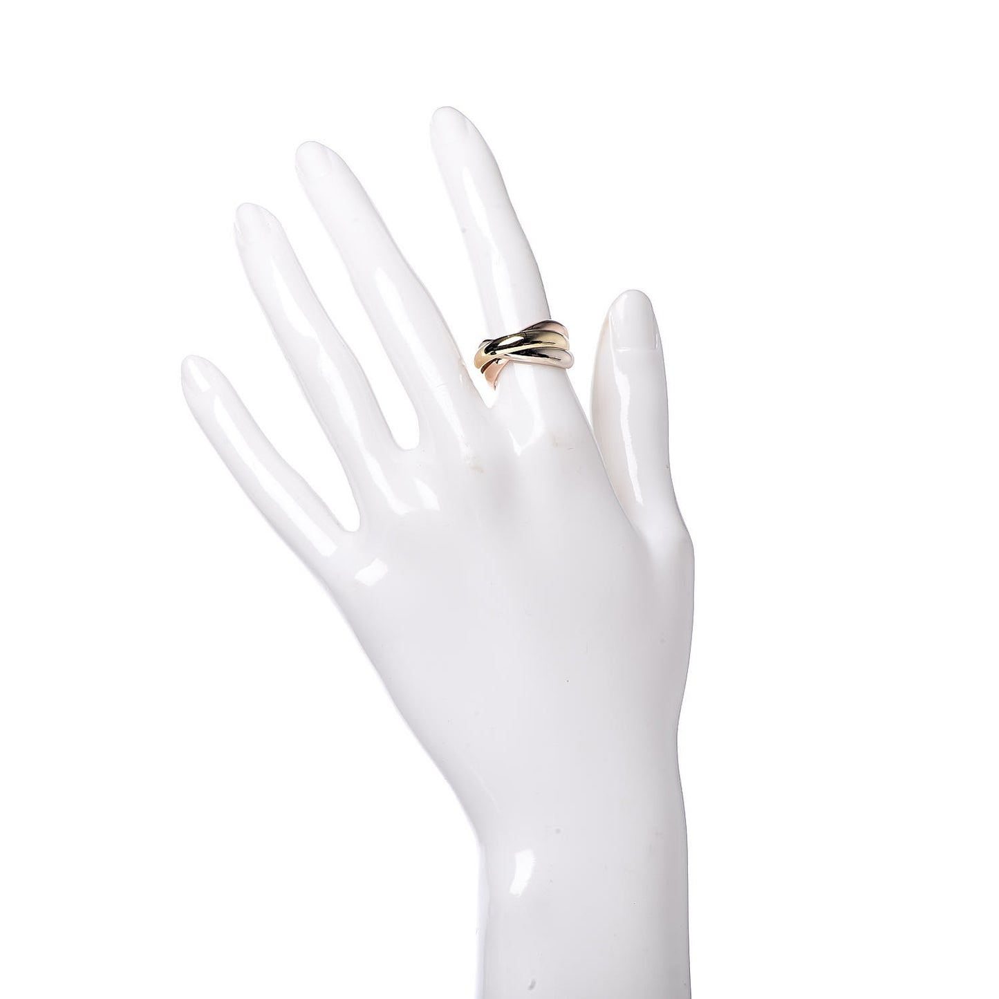 18K Pink Yellow White Gold Classic Trinity Ring 52 6