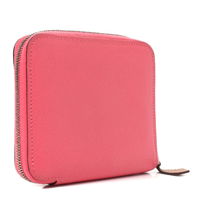 Hermes Epsom Silk'In Compact Wallet Rose Azalee 3 of 6