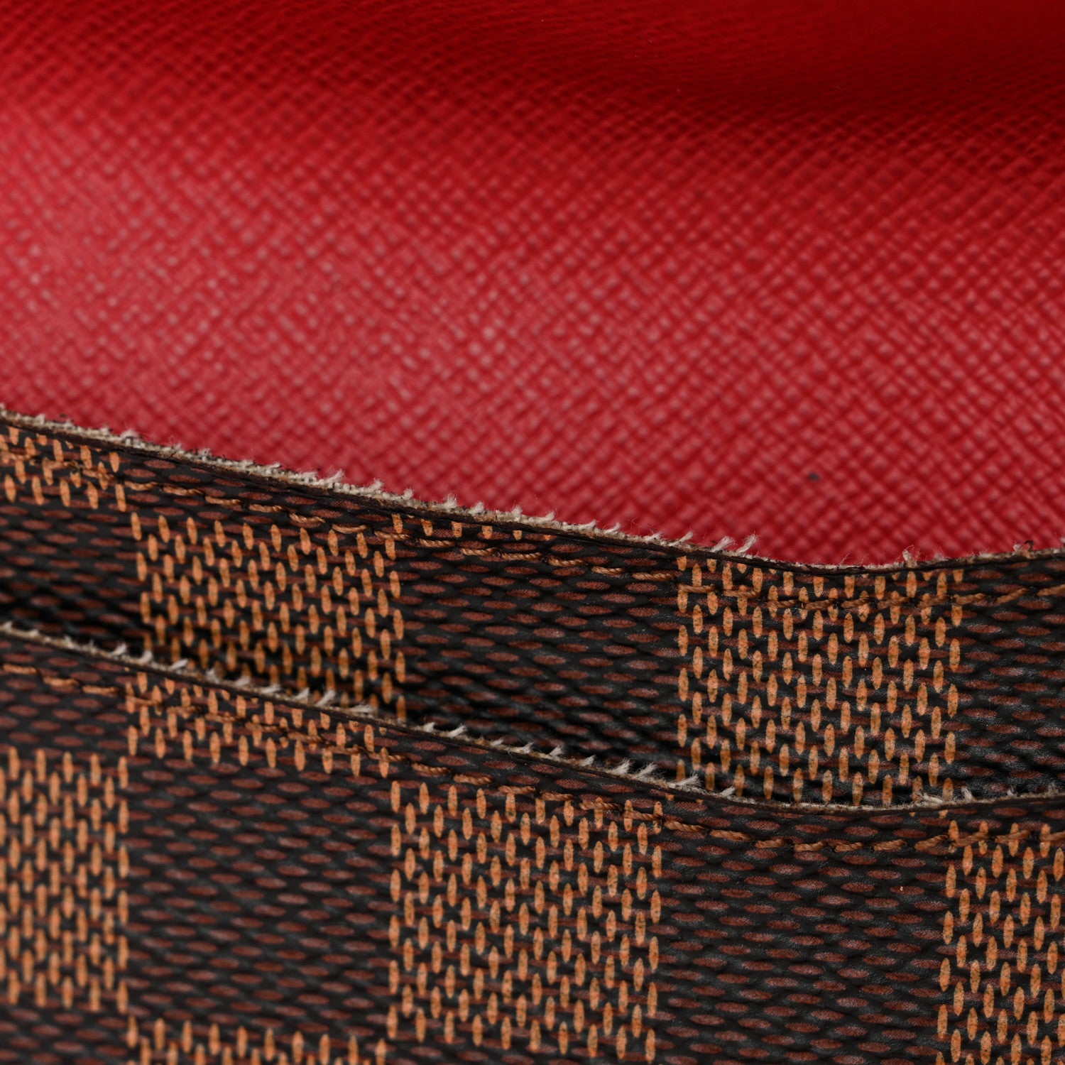 Louis Vuitton Damier Ebene Josephine Wallet Red 10 of 19
