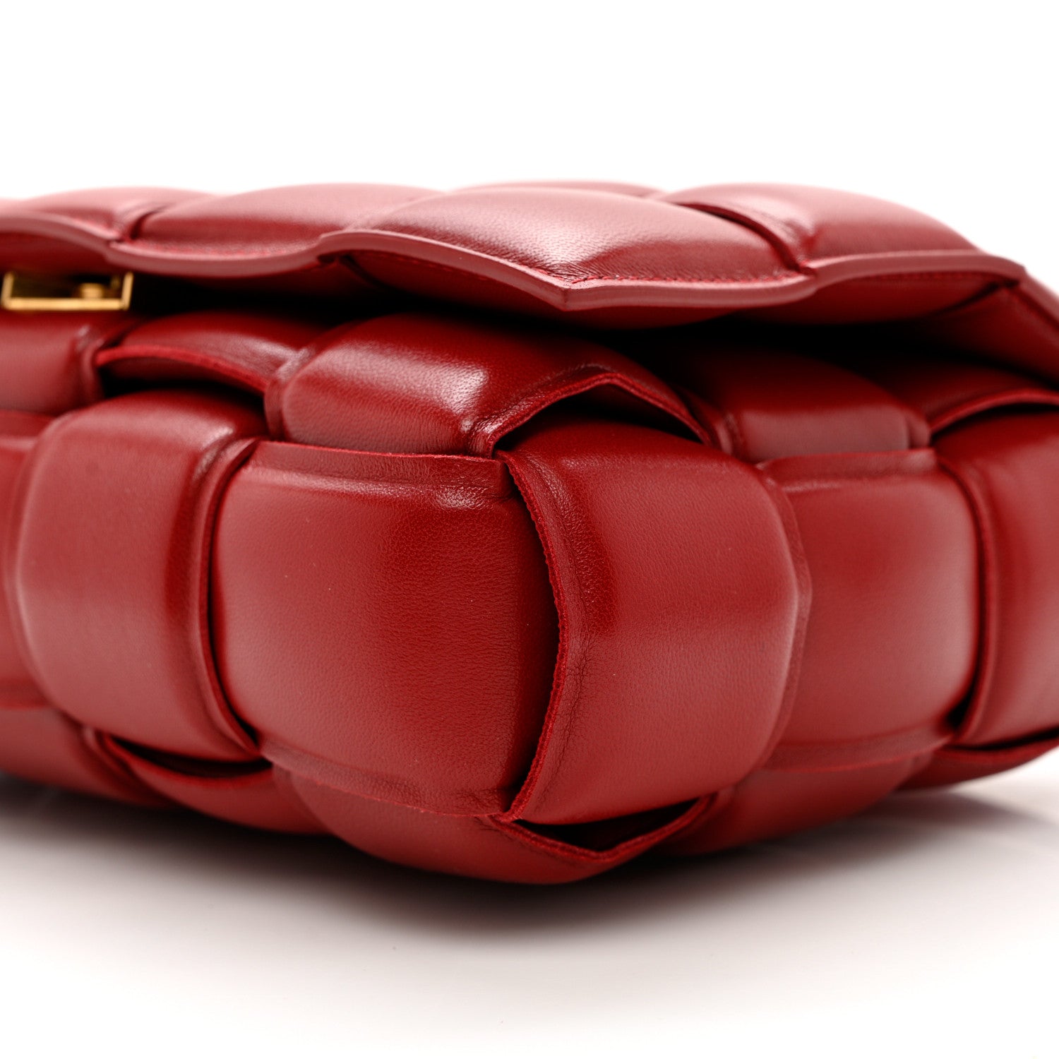 Bottega Veneta Nappa Maxi Intreccio Padded Cassette Crossbody Bag Dark Red 8 of 8