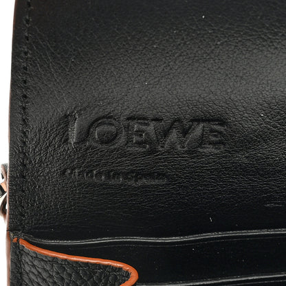 Loewe Grained Calfskin Anagram Small Wallet on Chain Black 6 of 8