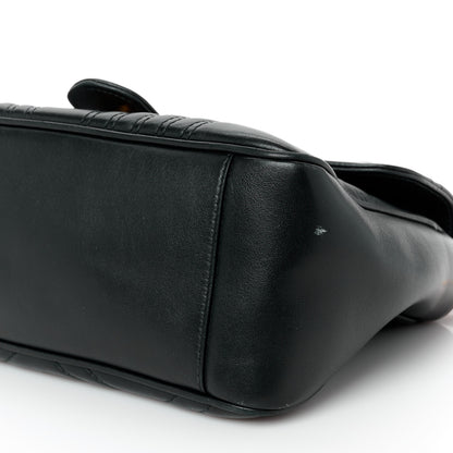 Gucci Calfskin Matelasse Small GG Marmont Top Handle Shoulder Bag Black 10 of 11