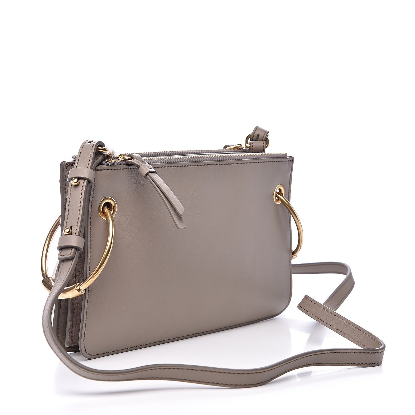 Calfskin Suede Mini Roy Bag Motty Grey
