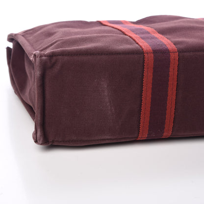 Hermes Canvas Fourre Tout MM Burgundy 9 of 20
