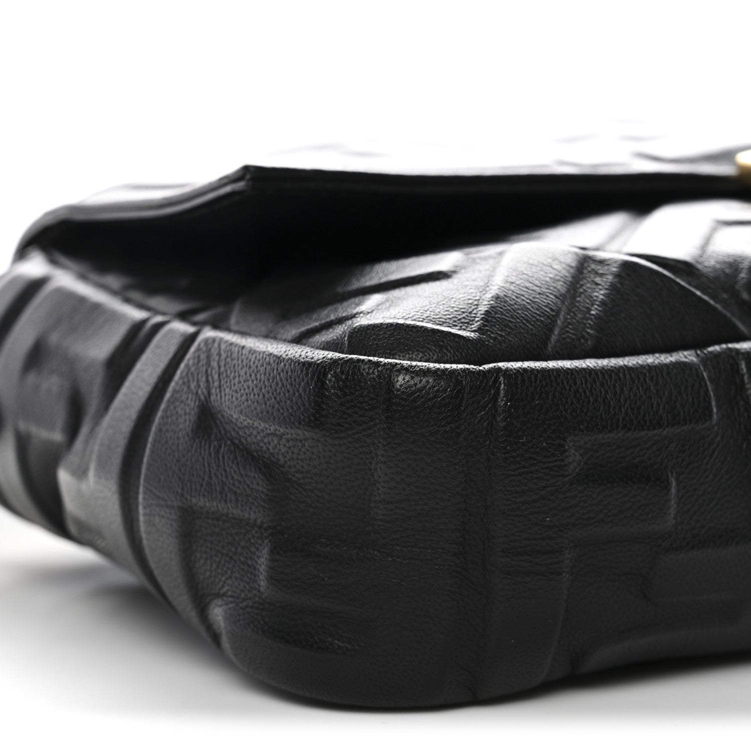 Fendi Nappa FF 1974 Embossed Baguette Black 8 of 11