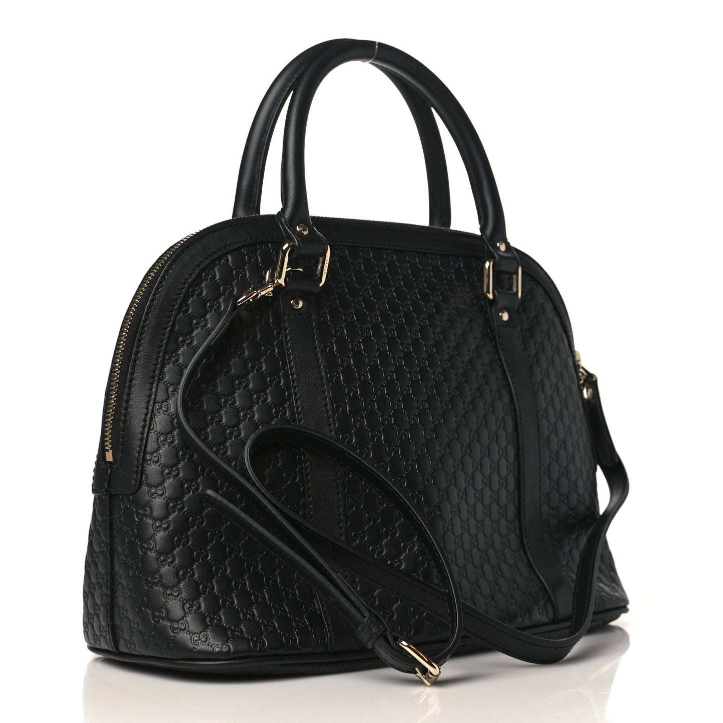 Microguccissima Medium Dome Bag Black