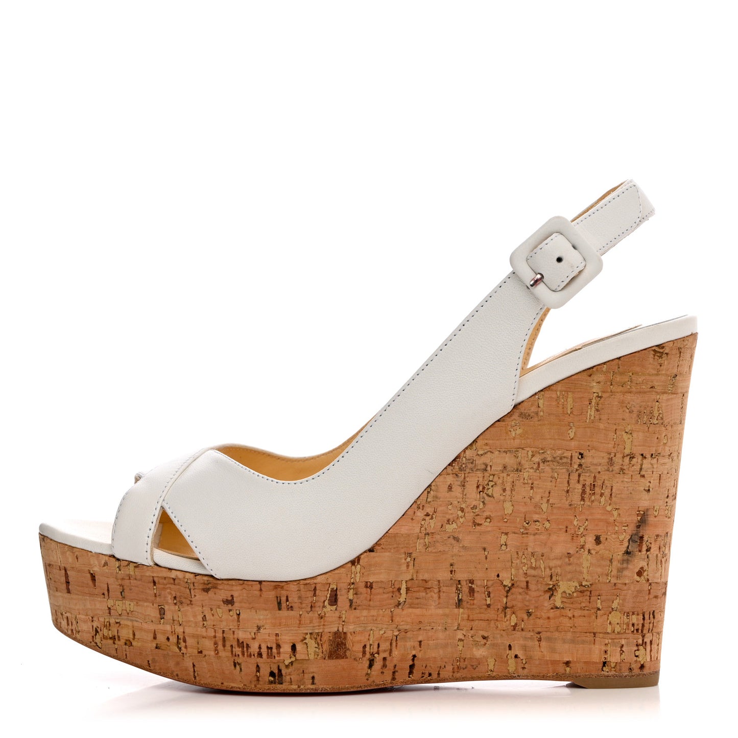 Nappa Cork Reine De Liege 120 Wedges 39 White Natural