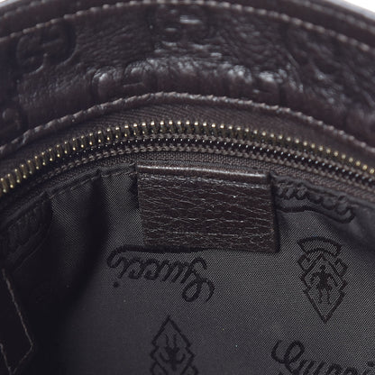 Gucci Guccissima Small Flat Messenger Bag Dark Brown 6 of 12
