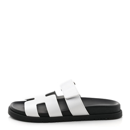 Hermes Calfskin Womens Chypre Sandals 36 White 1 of 8