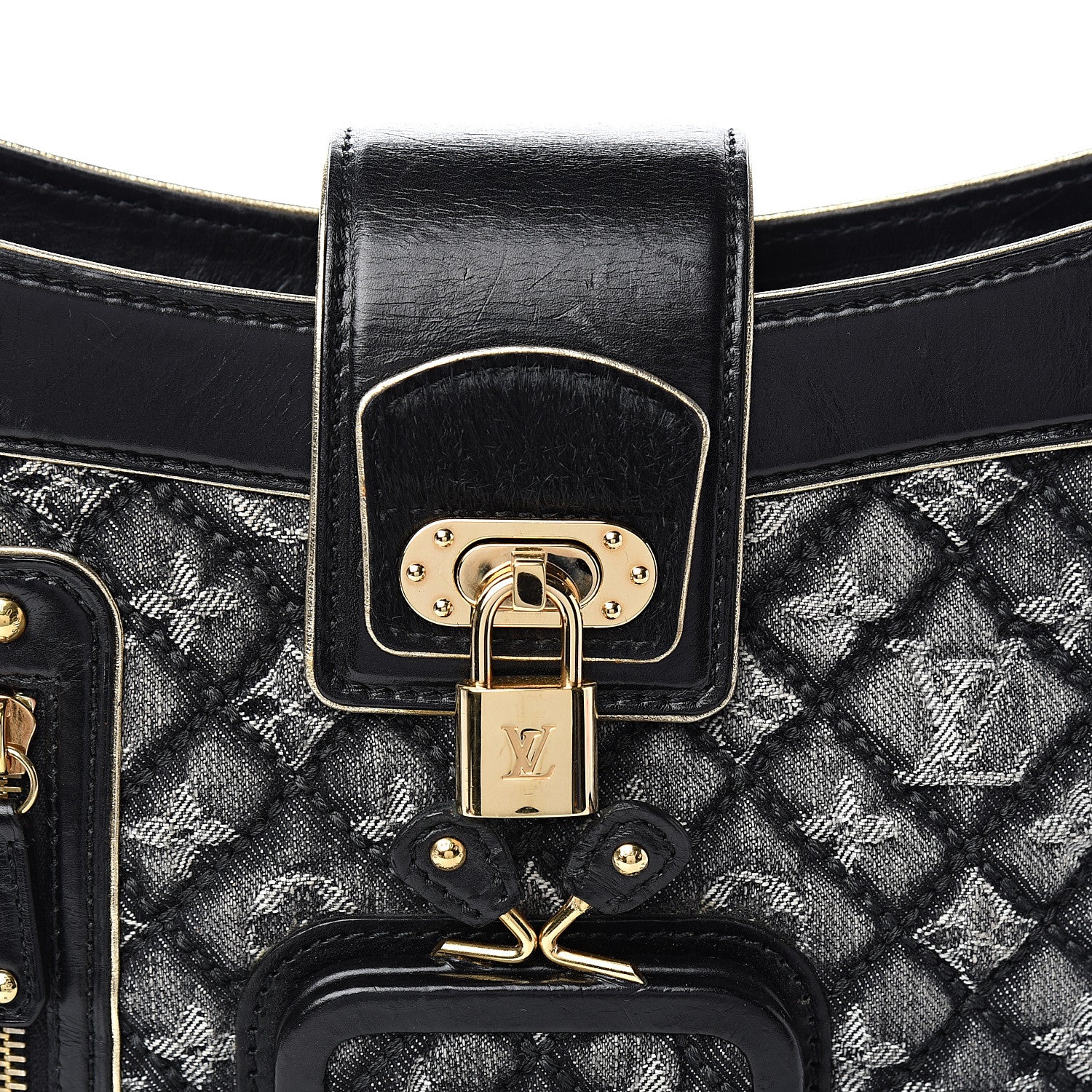 Louis Vuitton Denim Quilted Monogram Musette Black 11 of 11