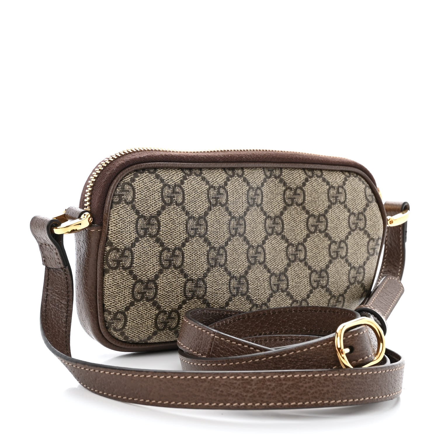 Gucci GG Supreme Monogram Web Mini Ophidia GG Bag Brown 2 of 10