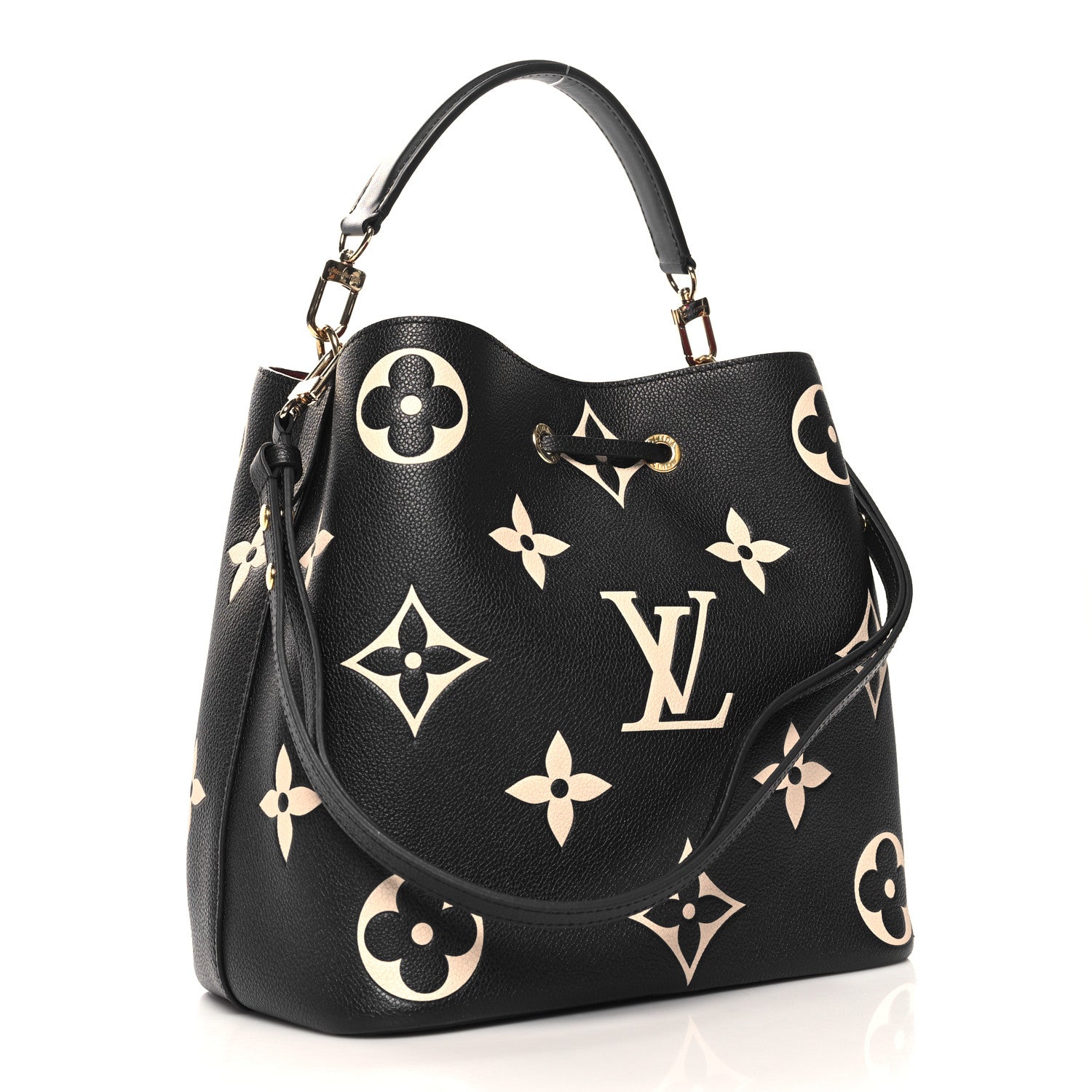 Louis Vuitton Empreinte Monogram Giant Neonoe MM Black Beige 4 of 10