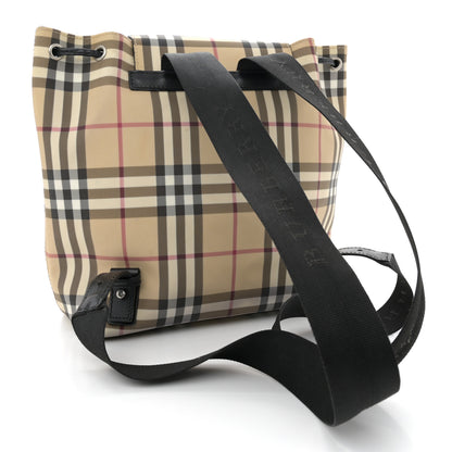 Burberry House Check Drawstring Backpack Black 3 of 19