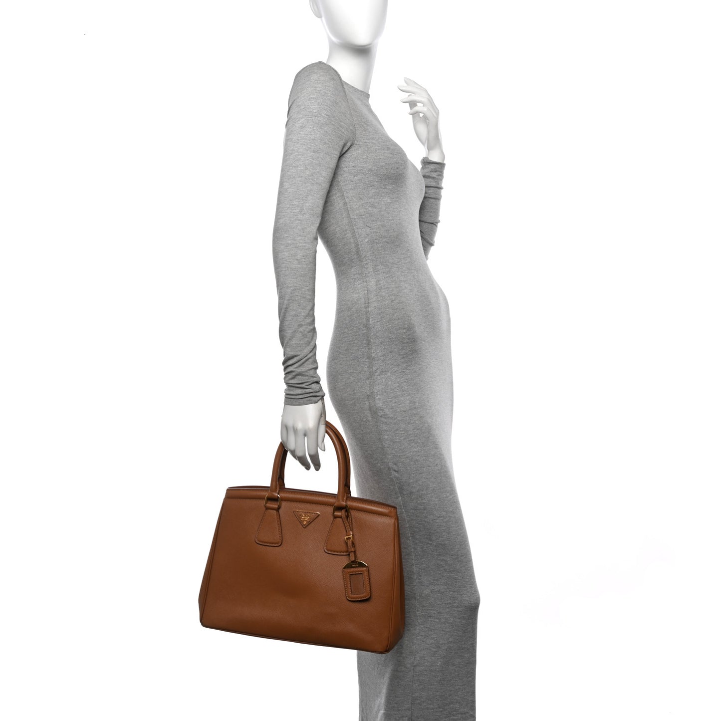 Saffiano Lux Parabole Tote Caramel