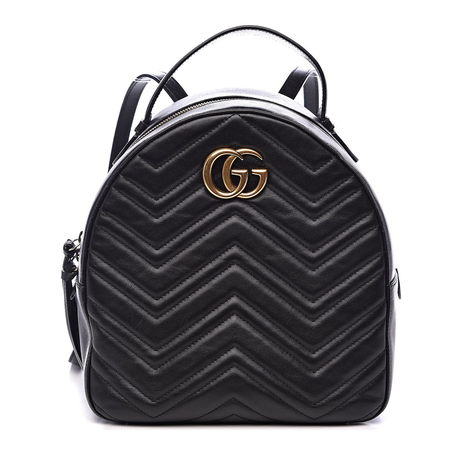 Calfskin Matelasse GG Marmont Dome Backpack Black