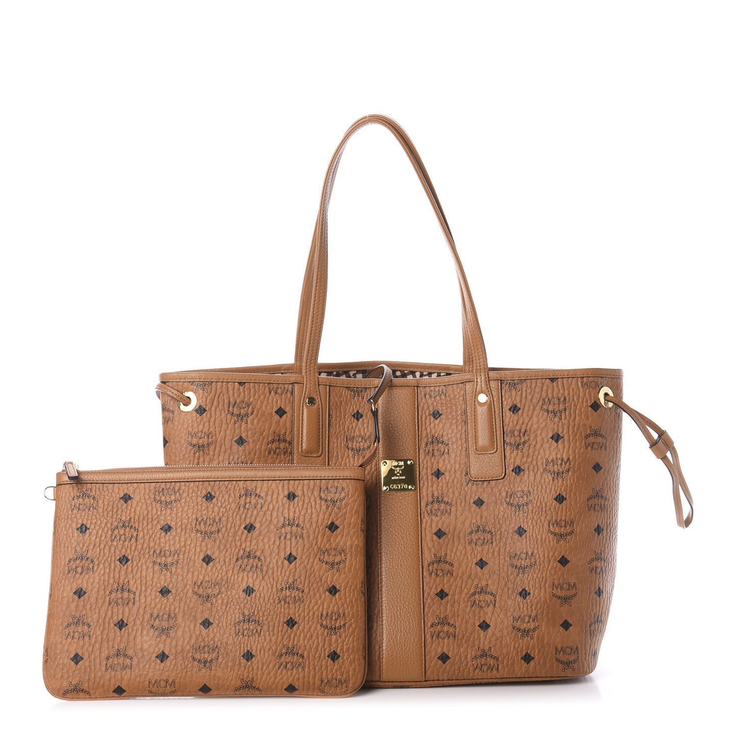 Visetos Medium Liz Reversible Shopper Tote Cognac