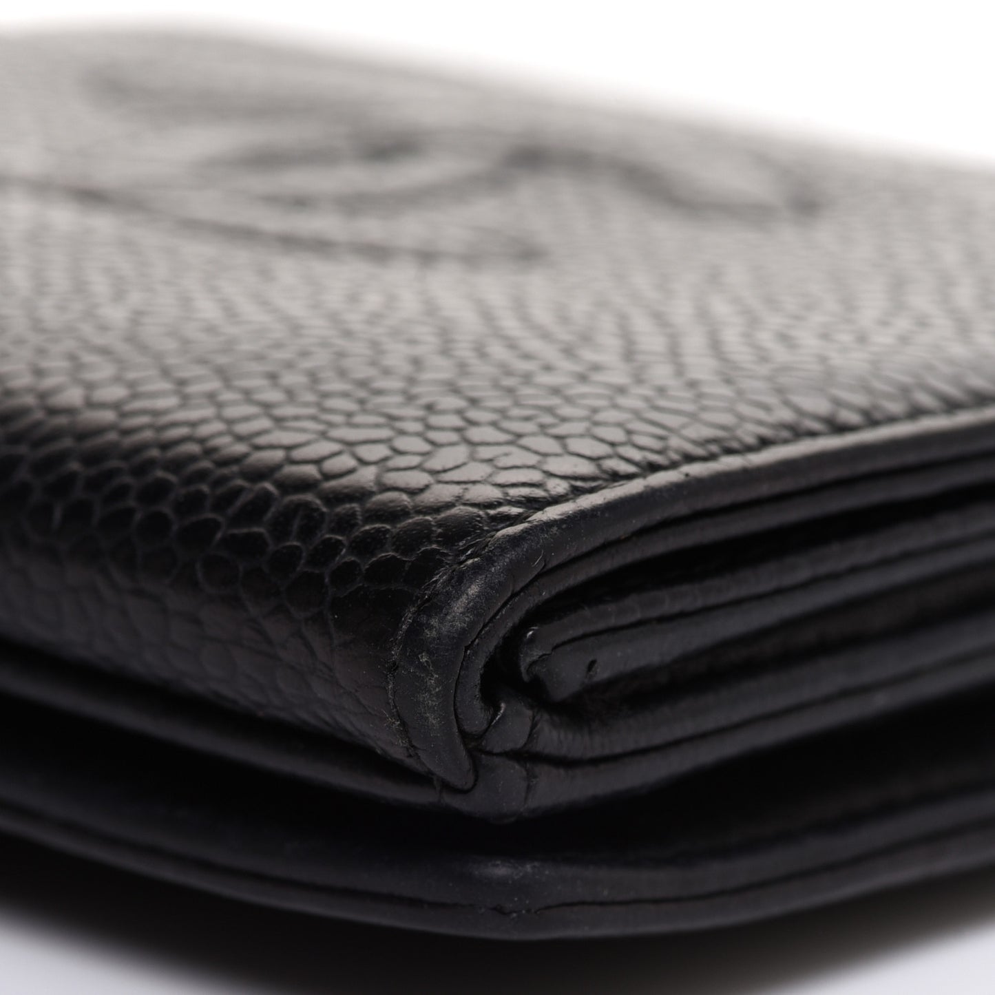 Caviar Timeless CC Compact French Wallet Black