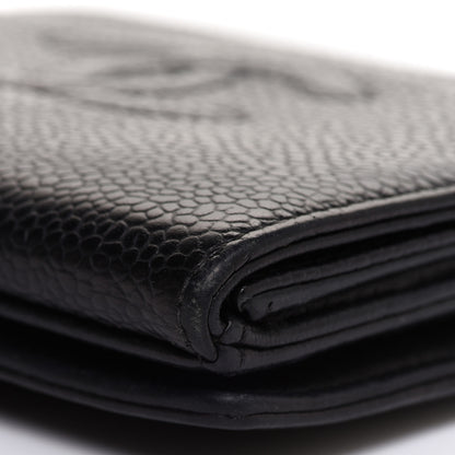 Chanel Caviar Timeless CC Compact French Wallet Black 8 of 17