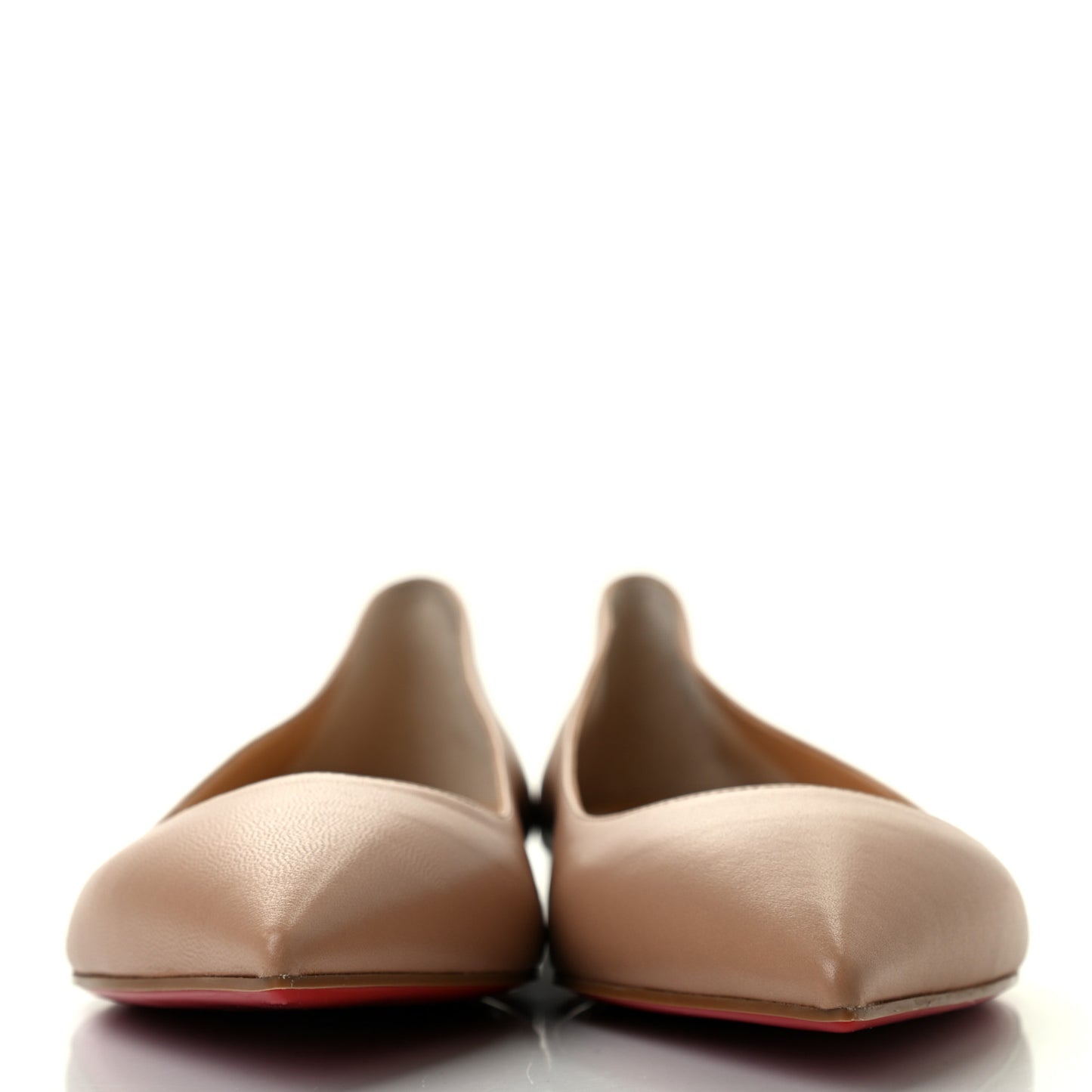Shiny Nappa Ballalla Flats 40.5 Nude